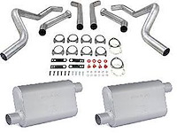 Dual Exhaust with Chambered Mufflers 1964-73 Mustang