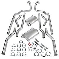 Header-Back Dual 2 1/2 in. Exhaust Kit for Select 1973-1974 Buick, Chevrolet, Oldsmobile & Pontiac Models