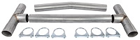 Universal H-Pipe Exhaust Kit [2.500 in Diameter]