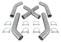 Universal X-Pipe Exhaust Kit [3 in., Aluminized Steel]