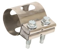 Exhaust Butt Joint Welding Clamp, 2.500 in. Diameter, Polished Stainless Steel
