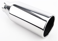 Stainless Exhaust Tip Overall Length: 10 in. Weld-On