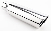 Stainless Exhaust Tip Overall Length: 12 in. Weld-On