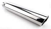 Stainless Exhaust Tip Overall Length: 18 in. Weld-On