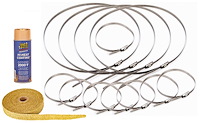 Tan Exhaust & Header Wrap Kit [1 in. x 50 ft. x 1/16 in. Thick]