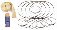 Ultra Hi-Temp Exhaust Wrap Kit 2 in. x 25 ft.