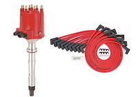 HEI Distributor and Spark Plug Wire Kit for 1985-1995 Chevy Truck with V8 Engine and External Coil