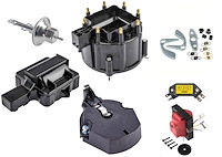 HEI Distributor Cap and Rotor Tune-Up Kit for Small Block Chevy & Big Block Chevy [Black]