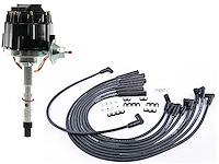 HEI Distributor & Wire Set for Ford FE Big Block 332-428 V8 Engines [Black Cap]