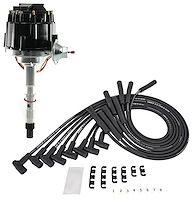 HEI Distributor & Wire Set for 1967-1991 AMC/Jeep 290, 304, 343, 360, 390 & 401 V8 [Black Cap]