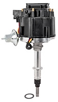 HEI Distributor w/Vacuum Advance for 1965-1990 AMC & Jeep 199-258 ci.  6-Cylinder Engines [Black Cap]