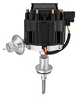 HEI Distributor w/Vacuum Advance for 1965-1989 Mopar Small Block 273-360 [Black Cap]