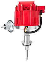 HEI Distributor w/Vacuum Advance for 1965-1989 Mopar Small Block 273-360 [Red Cap]