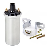 High-Energy Ignition Coil and Bracket Kit [Chrome Coil and Chrome Panel Mount Bracket]