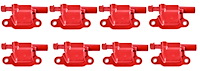 GM LS Ignition Coil Kit for 2005-2020 Gen IV 4.8L, 5.3L, 6.0L, 6.2L, 7.0L Car & Truck Engines [RED]