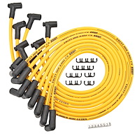 8.5mm Yellow Ultra Pow'r Wires Small Block Chevy Over Valve Covers