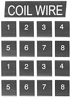Heat Shrink Spark Plug Wire Markers Fits: (spark plug wires) 7mm to 10.4mm