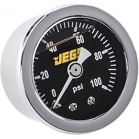 Fuel Pressure Gauge 1 1/2 in. Diameter [Liquid Filled]