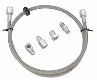 Mechanical Gauge Hose Kit -4 AN Braided Stainless Steel Hose [3 ft.]