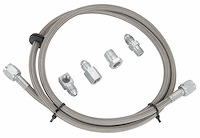 Mechanical Gauge Hose Kit -4 AN Braided Stainless Steel Hose [4 ft.]