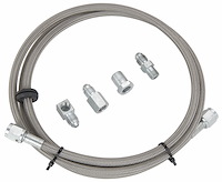 Mechanical Gauge Hose Kit -4 AN Braided Stainless Steel Hose [6 ft.]