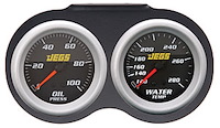Black Powder Coat Gauge and Panel Kit [2 5/8 in. Mechanical Gauges]