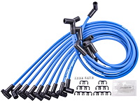 8.5mm Blue Ultra Pow'r Wires for Small Block Chevy Under Headers