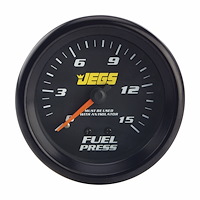 Fuel Pressure Gauge, 2 5/8 in. Mechanical [0-15 psi with Black Face]