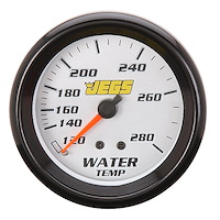 Water Temperature Gauge, 2 5/8 in. Mechanical [120-280 degrees F with Silver Face]