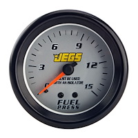 Fuel Pressure Gauge, 2 5/8 in. Mechanical [0-15 psi with Silver Face]