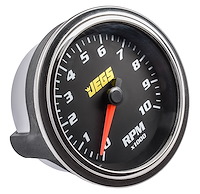 3-3/8" Electric Tachometer Black