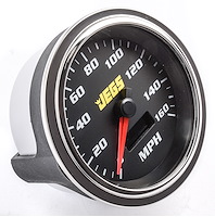 3 3/8 in. Diameter Electronic Programmable Speedometer Black