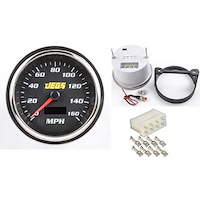 3-3/8" Speedometer & Wiring Connector Black