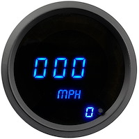 Speedometer LED Digital [Black Bezel, Black Face, Blue Numbers and Bar Graph]