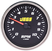 5 in. Electric Tachometer [Black Face, 0-10,000 RPM]