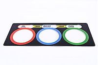 3-Gauge Aluminum Panel Plate with Graphic Decal Oil Pressure/Water Temperature/Fuel Pressure