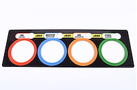 4-Gauge Aluminum Panel Plate w/ Graphic Decal Oil Pressure/Water Temperature/Oil Temperature/Fuel Pressure