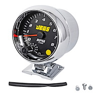 3 3/4 in. Pedestal Mount Tachometer, 0-8,000 RPM [Black Face with Chrome Bezel]