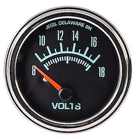 Voltmeter Gauge, Retro Style [2 1/16 in. Dia., 8-18 Volts]