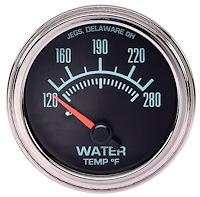Water Temperature Gauge, Retro Style [2 1/16 in. Dia., 120-280 degrees F]