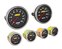6-Gauge Set, Black Analog Face [5 in. Dia. Speedometer & Tachometer]