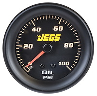 Oil Pressure Gauge [2 1/16 in. Mechanical, 0-100PSI with Black Face]