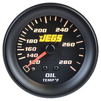 Oil Temperature Gauge [2 1/16 in. Mechanical, 120-280 Degree F with Black Face]