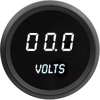 Voltmeter LED Digital [Black Bezel, Black Face, White Numbers]