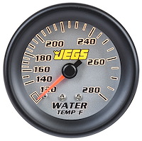 Water Temperature Gauge [2 1/16 in. Mechanical, 120-280 degrees F with Silver Face]