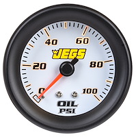 Oil Pressure Gauge [2 1/16 in. Mechanical, 0-100PSI with White Face]