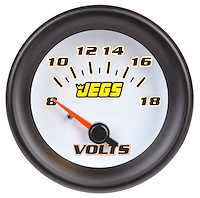 Voltmeter Gauge [2 1/16 in. Electrical, 8-18 Volts with White Face]