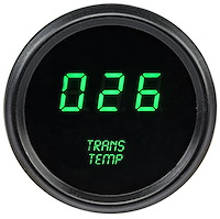Transmission Temperature Gauge LED Digital [Black Bezel, Black Face, Green Numbers]