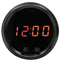 Clock LED Digital [Black Bezel, Black Face, Red Numbers]