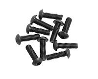 Button Head Hex Socket Screws (M2.5 x 8 mm) [Fits Torch & Hooligan Monster Trucks]